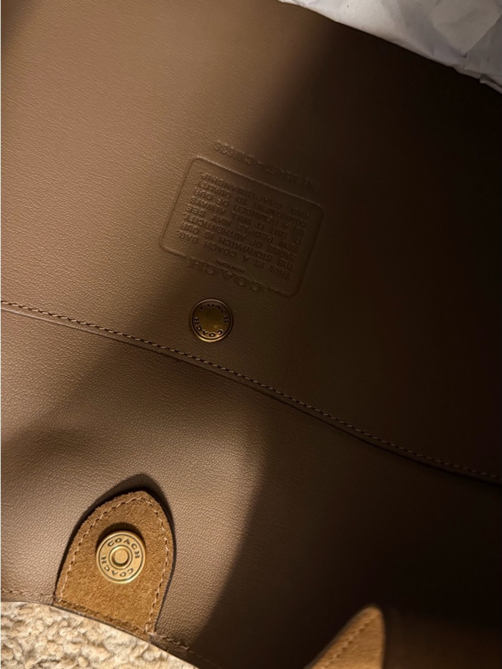 COACH Suede Brooklyn 39 in Chestnut Brown - Picture 5 of 8